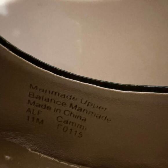 Alfani Step n Flex Peep Toe Patent Wedge Pump Heels Women's 11M Black/Gold Trim - Picture 8 of 9